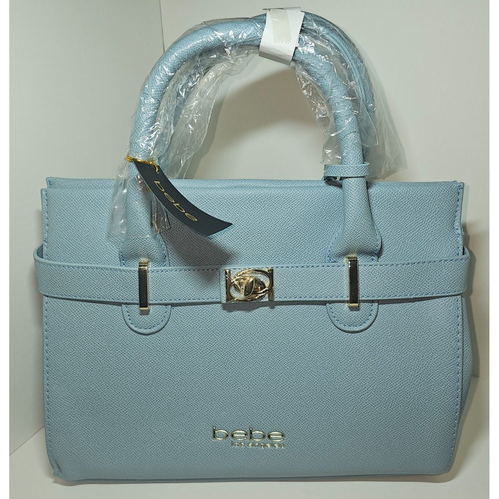 Bebe Evie Satchel Handbag Light Blue NWT MSRP$109